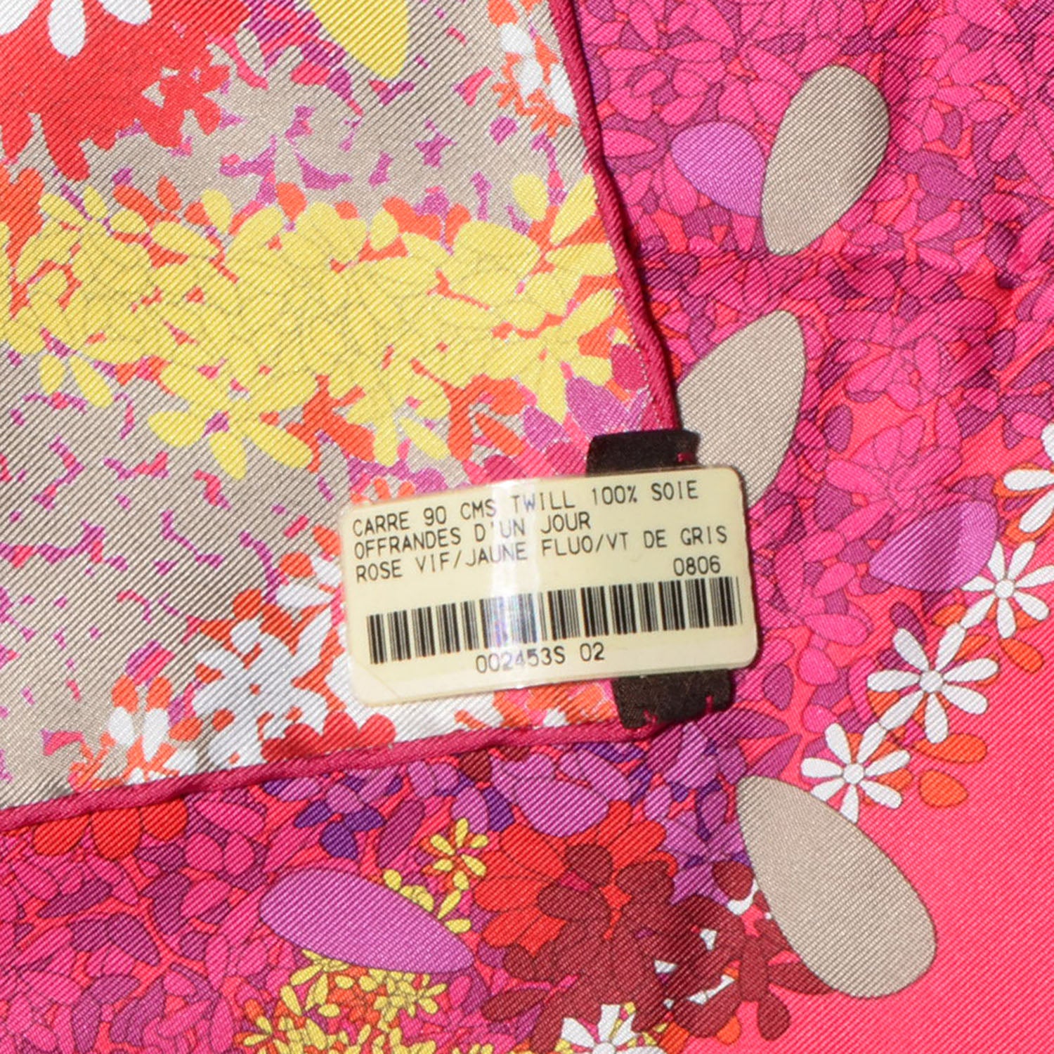 Hermes Silk Offrandes D'Un Jour Scarf 90 7 of 7