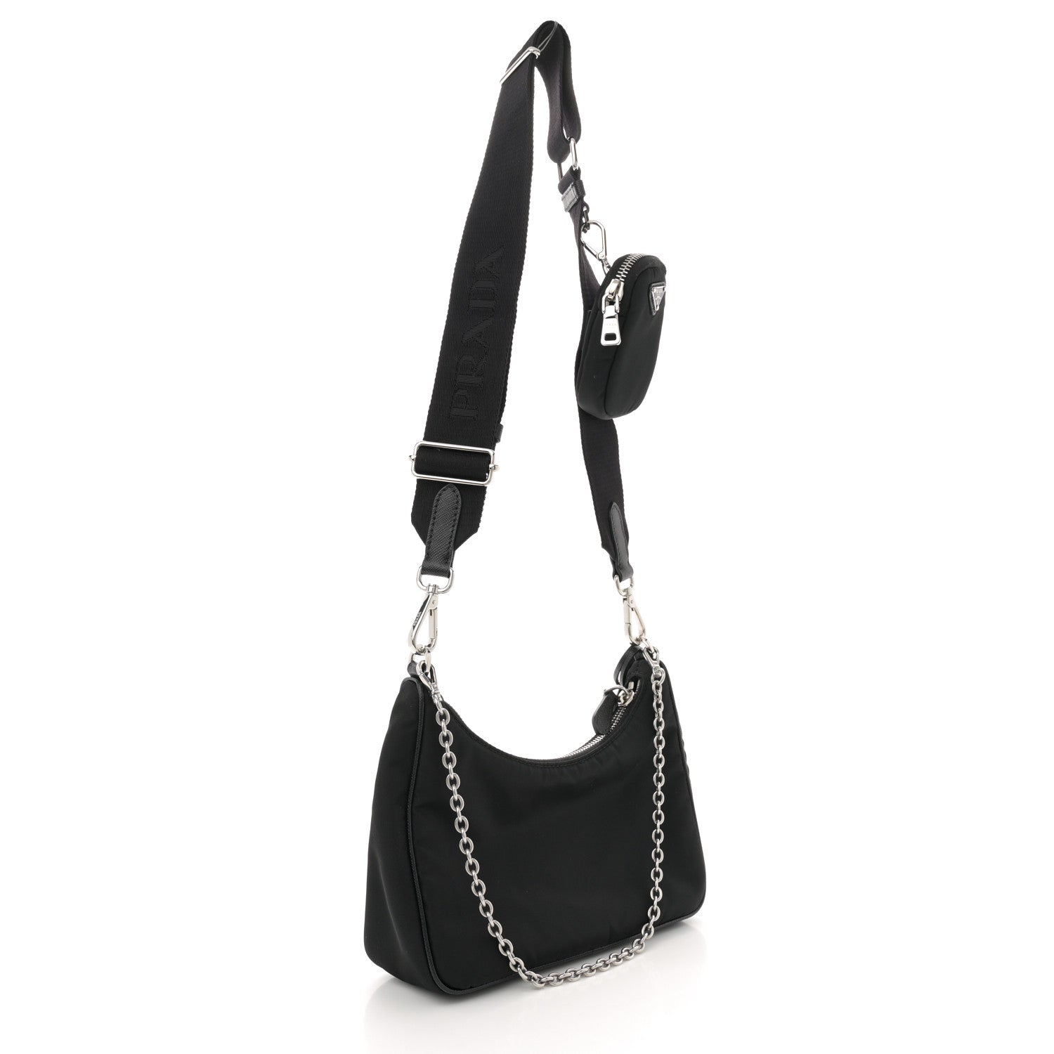 Prada Nylon Re-Edition 2005 Shoulder Bag Black 3 of 11