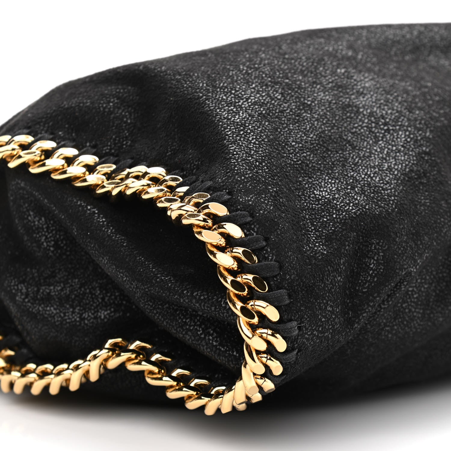 Stella McCartney Shaggy Deer Mini Falabella Fold Over Tote Black 9 of 10