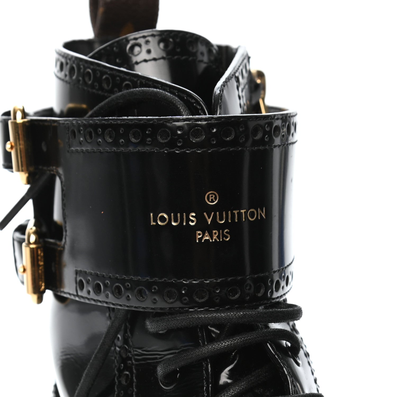Louis Vuitton Glazed Calfskin Midtown Ankle Boots 37 Black 7 of 10