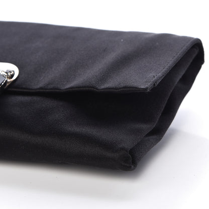 Prada Satin Crystal Clutch Black 9 of 10