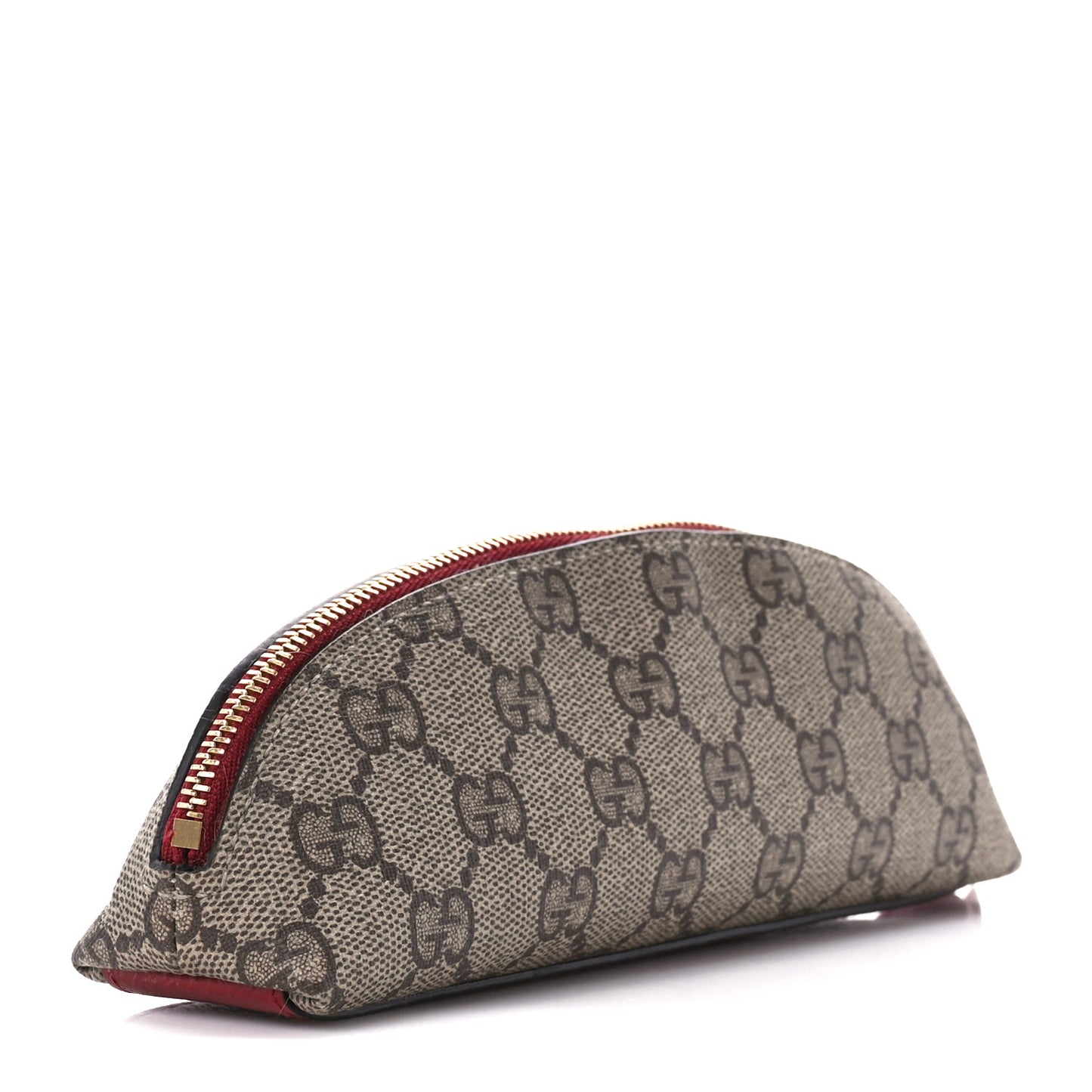 GG Supreme Monogram Cat Pencil Case Beige Ebony