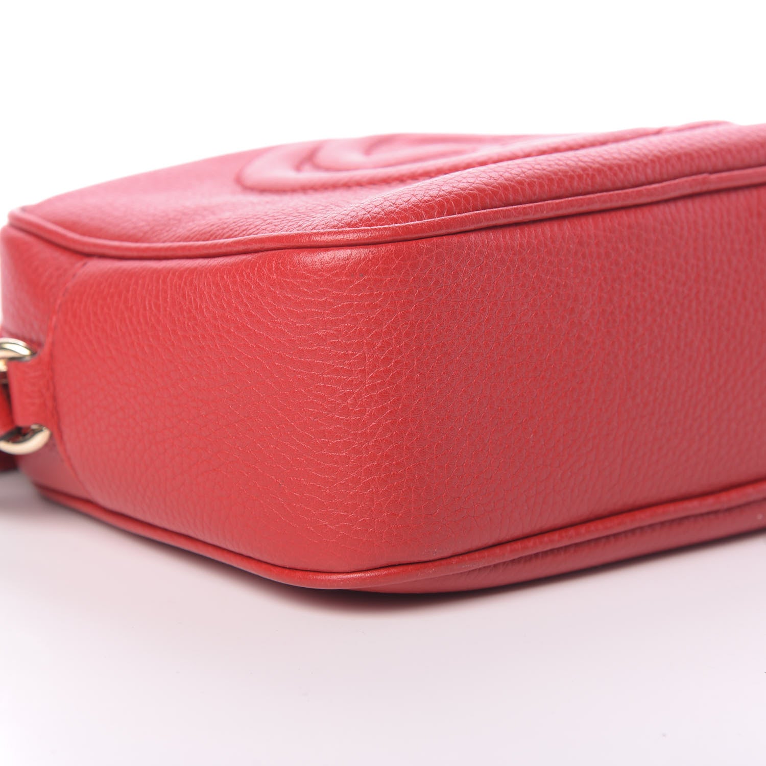 Gucci Pebbled Calfskin Small Soho Disco Bag Vibrant Red 9 of 10