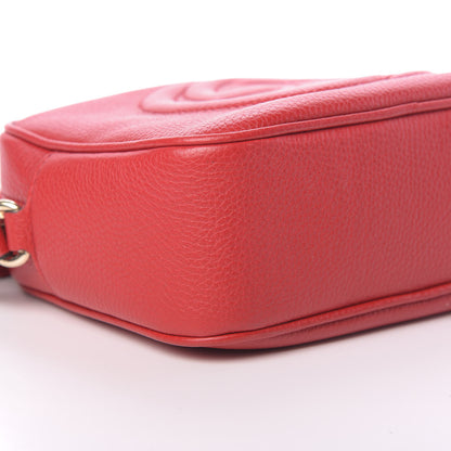 Gucci Pebbled Calfskin Small Soho Disco Bag Vibrant Red 9 of 10