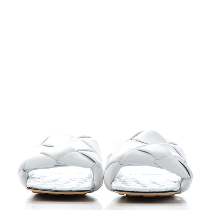 Bottega Veneta Nappa Maxi Intrecciato Lido Flat Sandals 35 Optic White 2 of 9