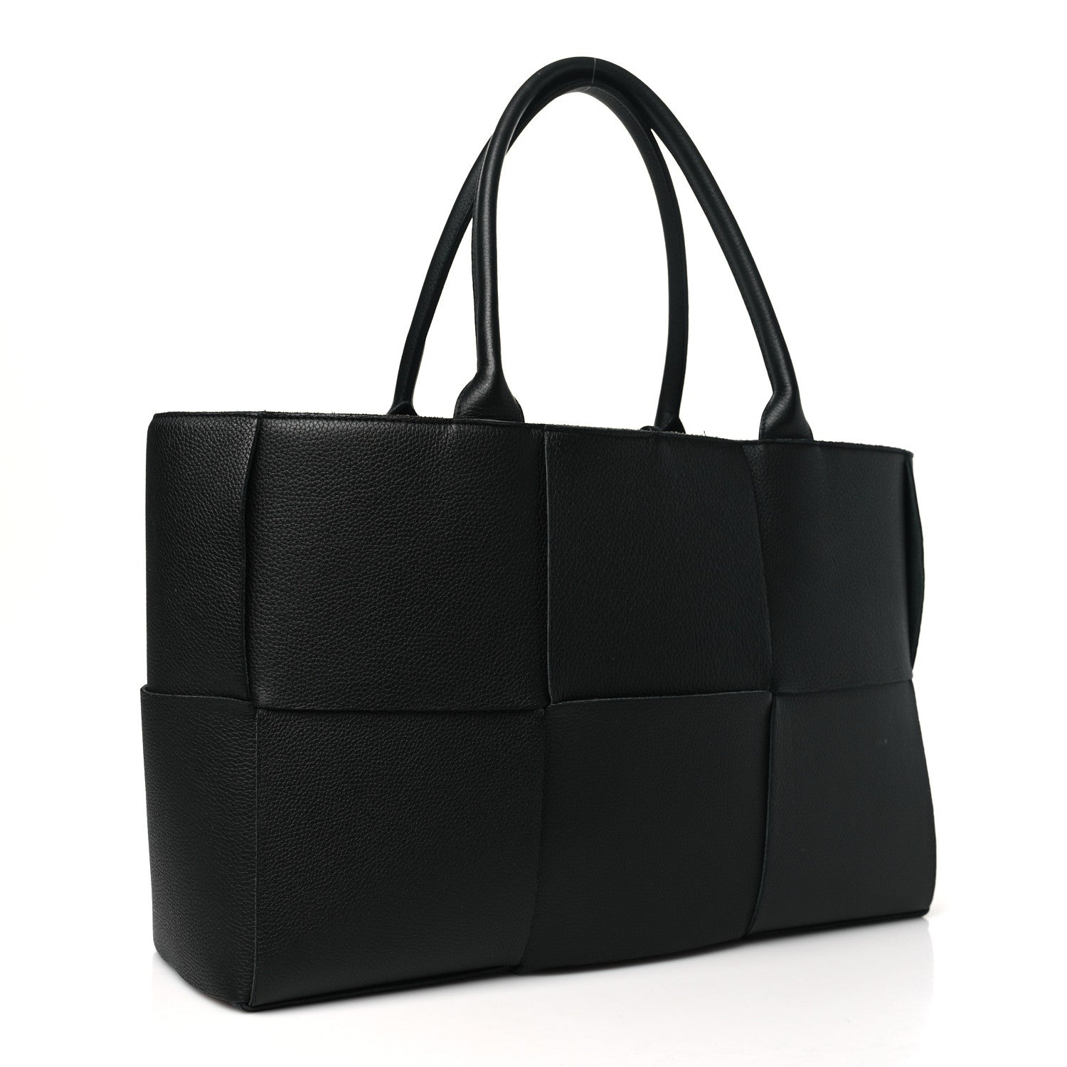 Bottega Veneta Grained Calfskin Intrecciato Small Arco Tote Black 3 of 9