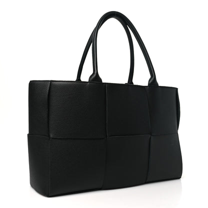Bottega Veneta Grained Calfskin Intrecciato Small Arco Tote Black 3 of 9