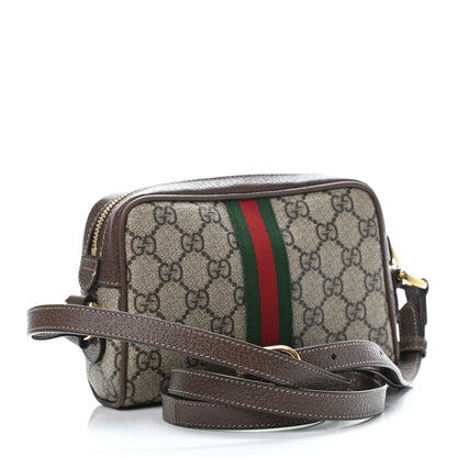 Gucci GG Supreme Monogram Web Mini Ophidia Shoulder Bag Brown 2 of 5