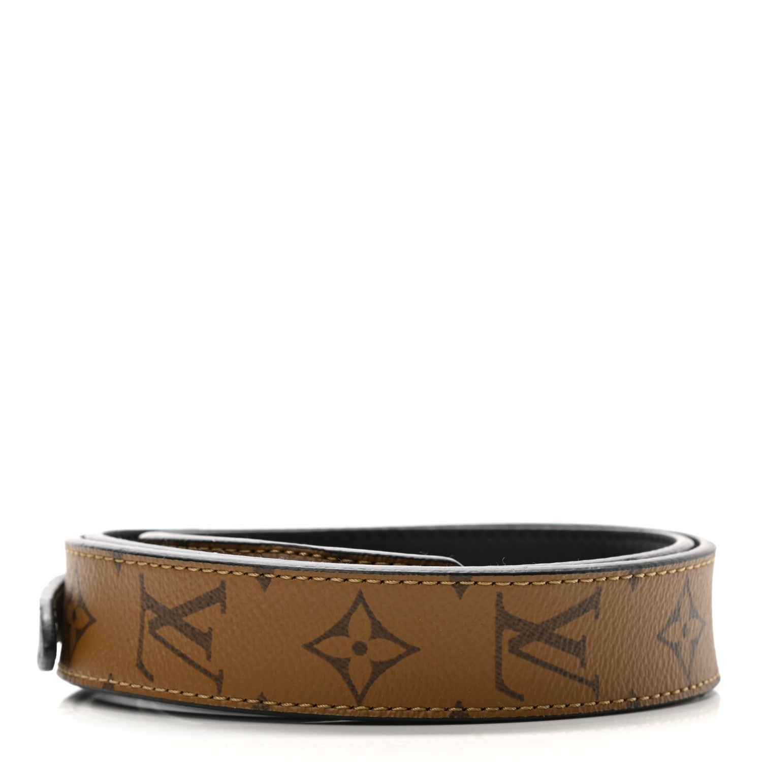 Louis Vuitton Reverse Monogram Bandouliere Shoulder Strap XL Black 2 of 5