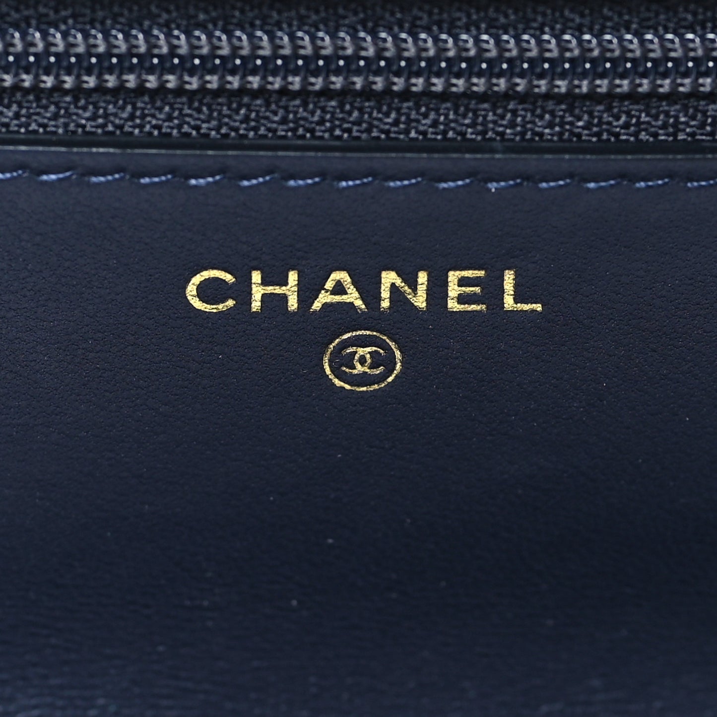 Wool Tweed Lambskin Quilted Chanel 19 Wallet On Chain WOC Blue Black