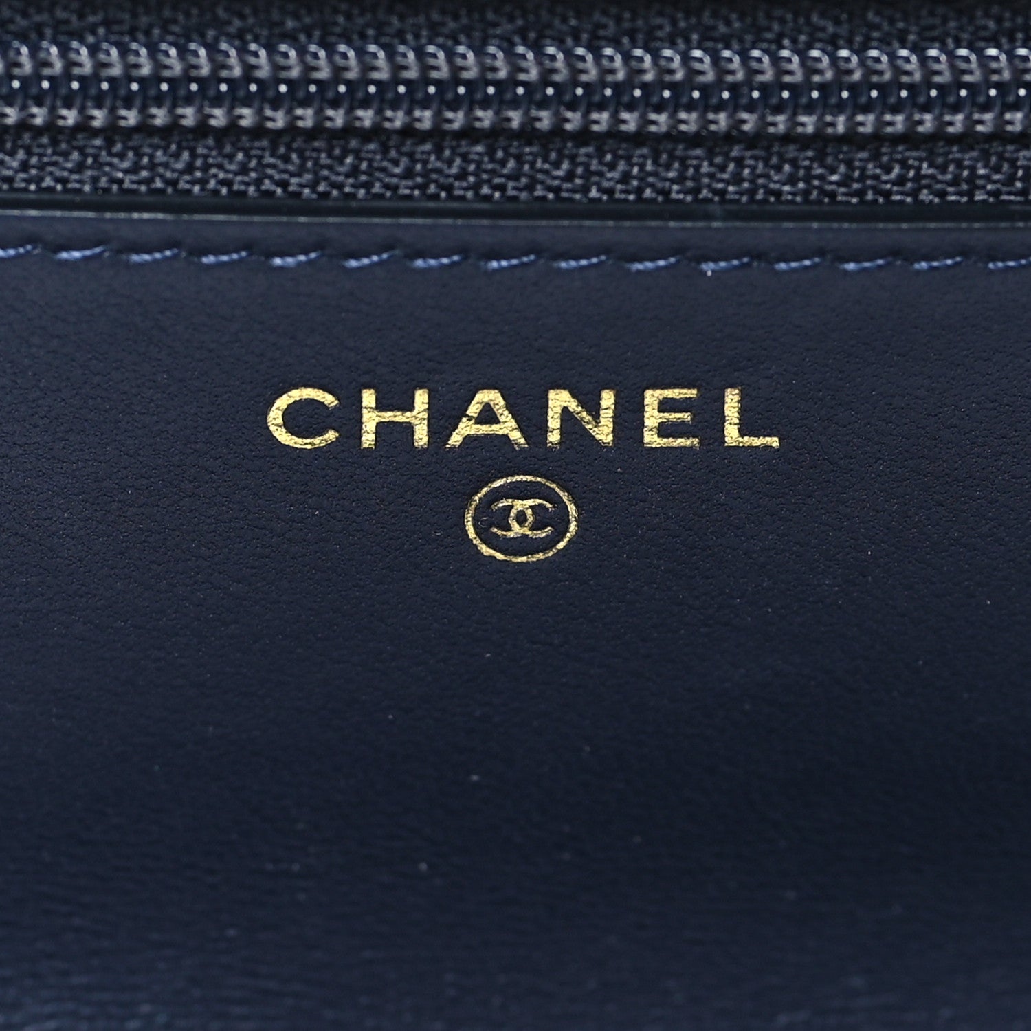 Chanel Wool Tweed Lambskin Quilted Chanel 19 Wallet On Chain WOC Blue Black 6 of 9