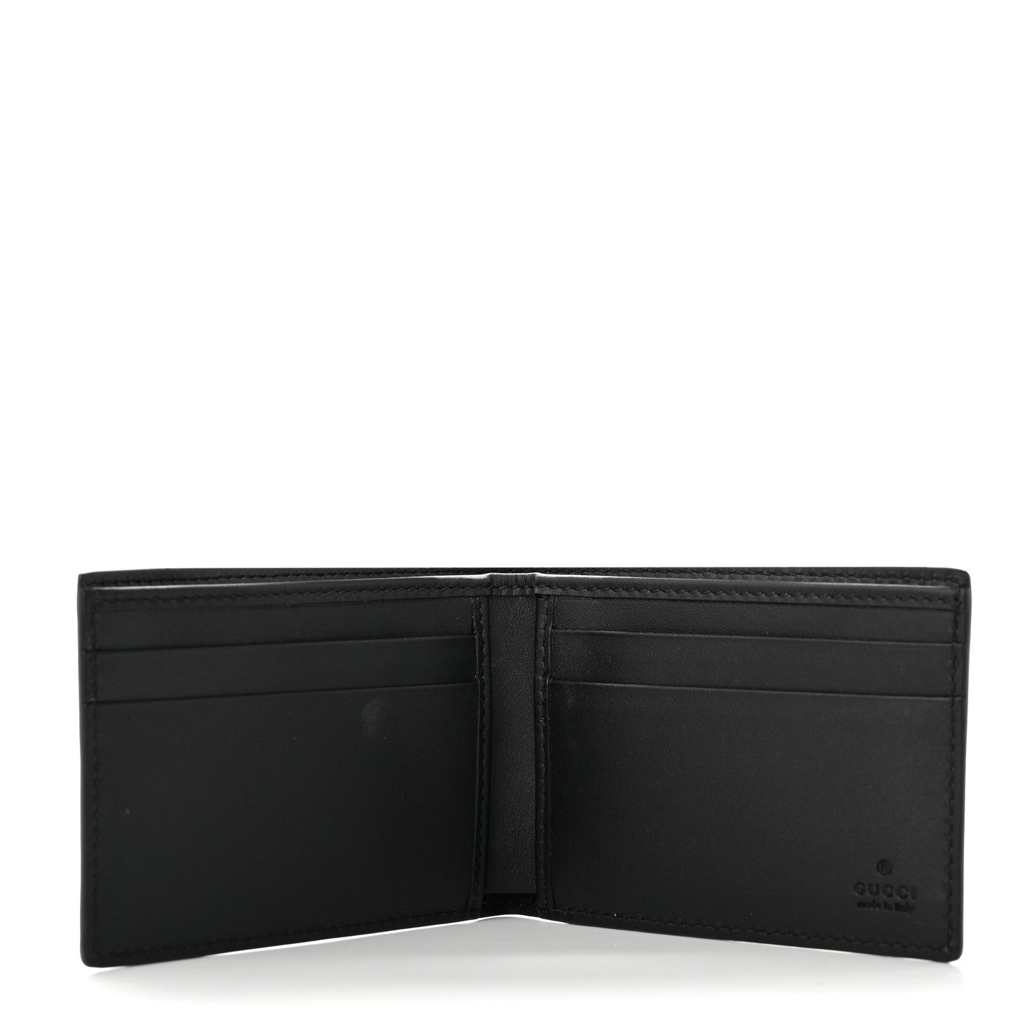 Gucci Calfskin Square G Space Print Bi-Fold Wallet Black 4 of 6