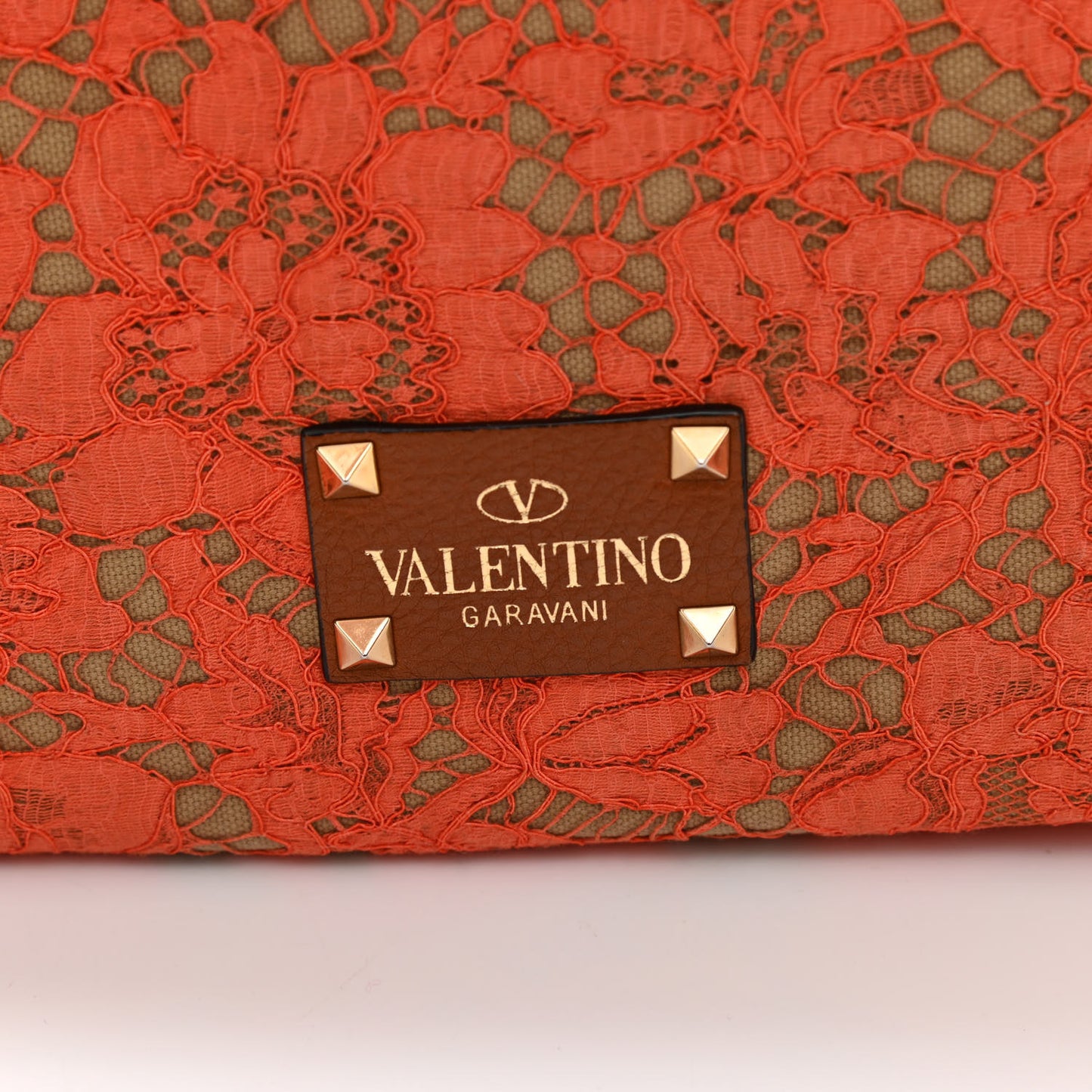 Canvas Glam Lace Reversible Tote Orange