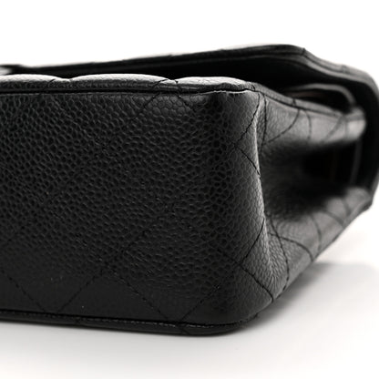 Chanel Caviar Quilted Medium Double Flap Black 10 of 13