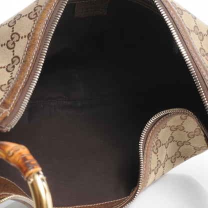 Gucci Monogram Web Bamboo Ring Hobo Brown 7 of 9