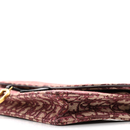 Christian Dior Oblique Saddle Chain Pouch Burgundy 9 of 9