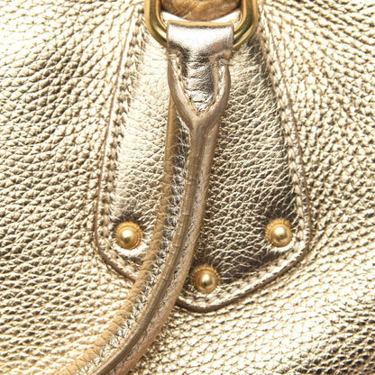 Prada Metallic Vitello Daino Tote Platino 10 of 10