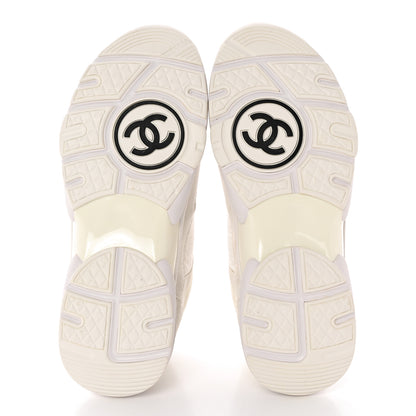 Chanel Calfskin Mixed Fibers CC Sneakers 36 White 5 of 10