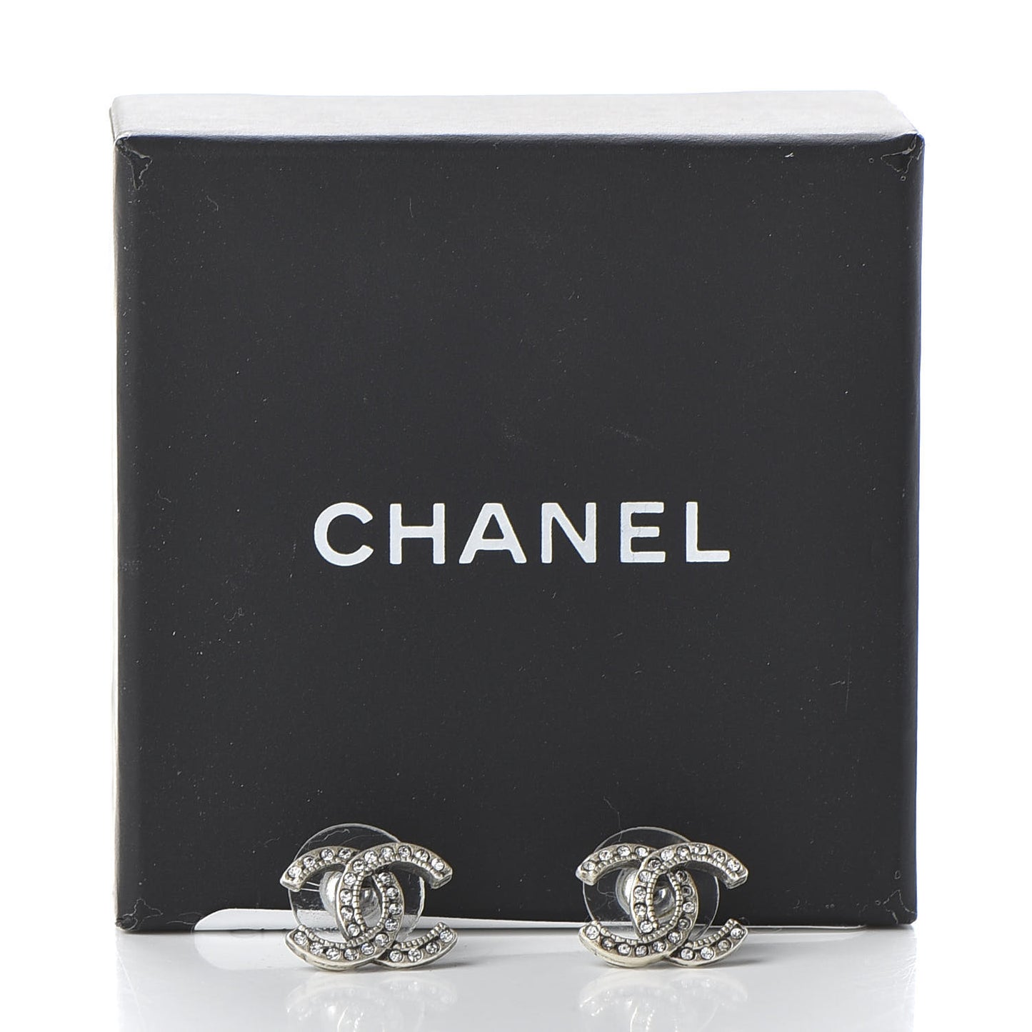 Crystal CC Earrings Silver