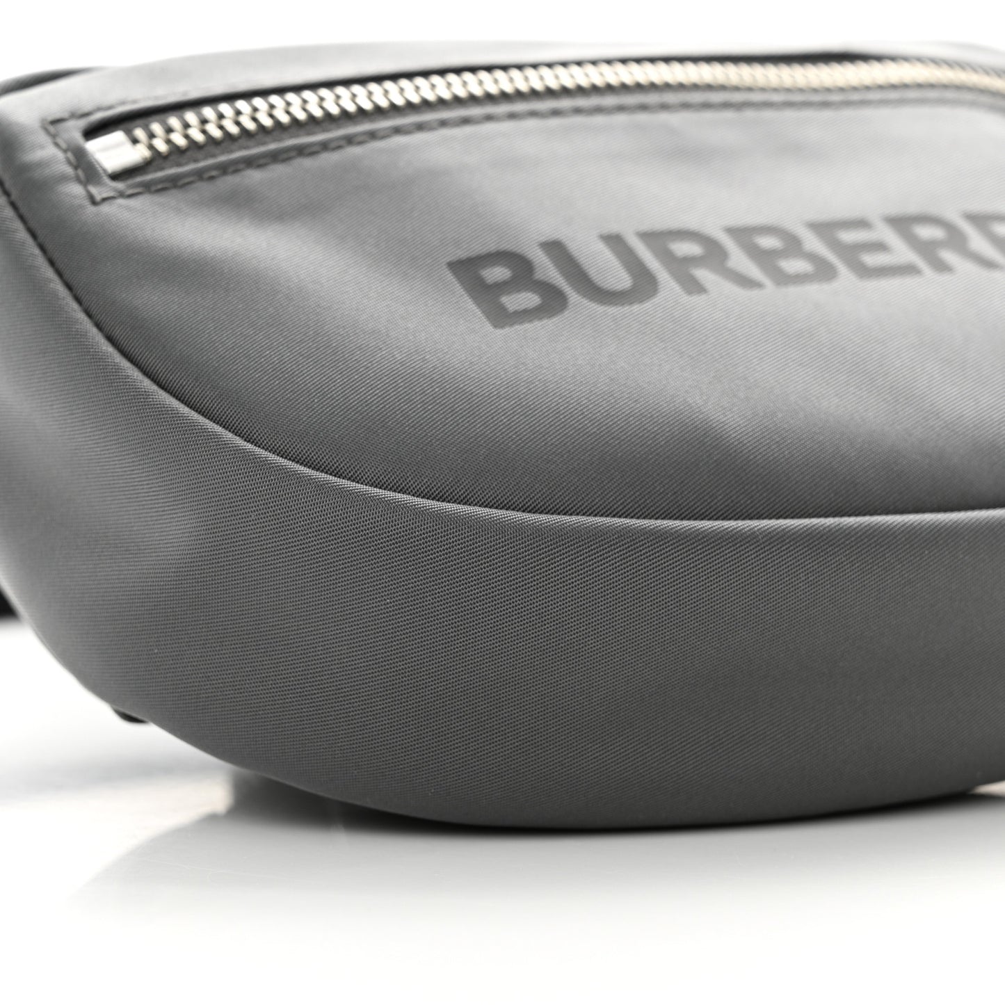 Econyl Logo Print Small Cannon Bum Bag Charcoal Grey