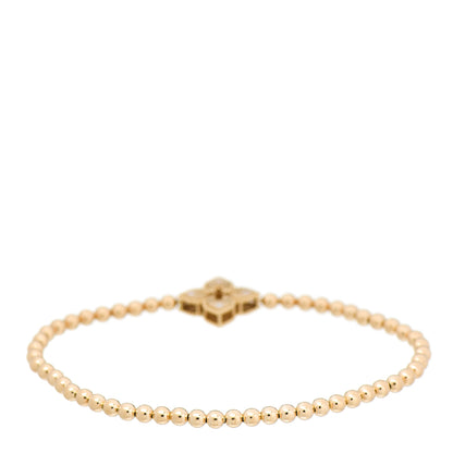 Roberto Coin 18K Yellow Gold Diamond Petite Venetian Small Station Stretch Bracelet 2 of 3