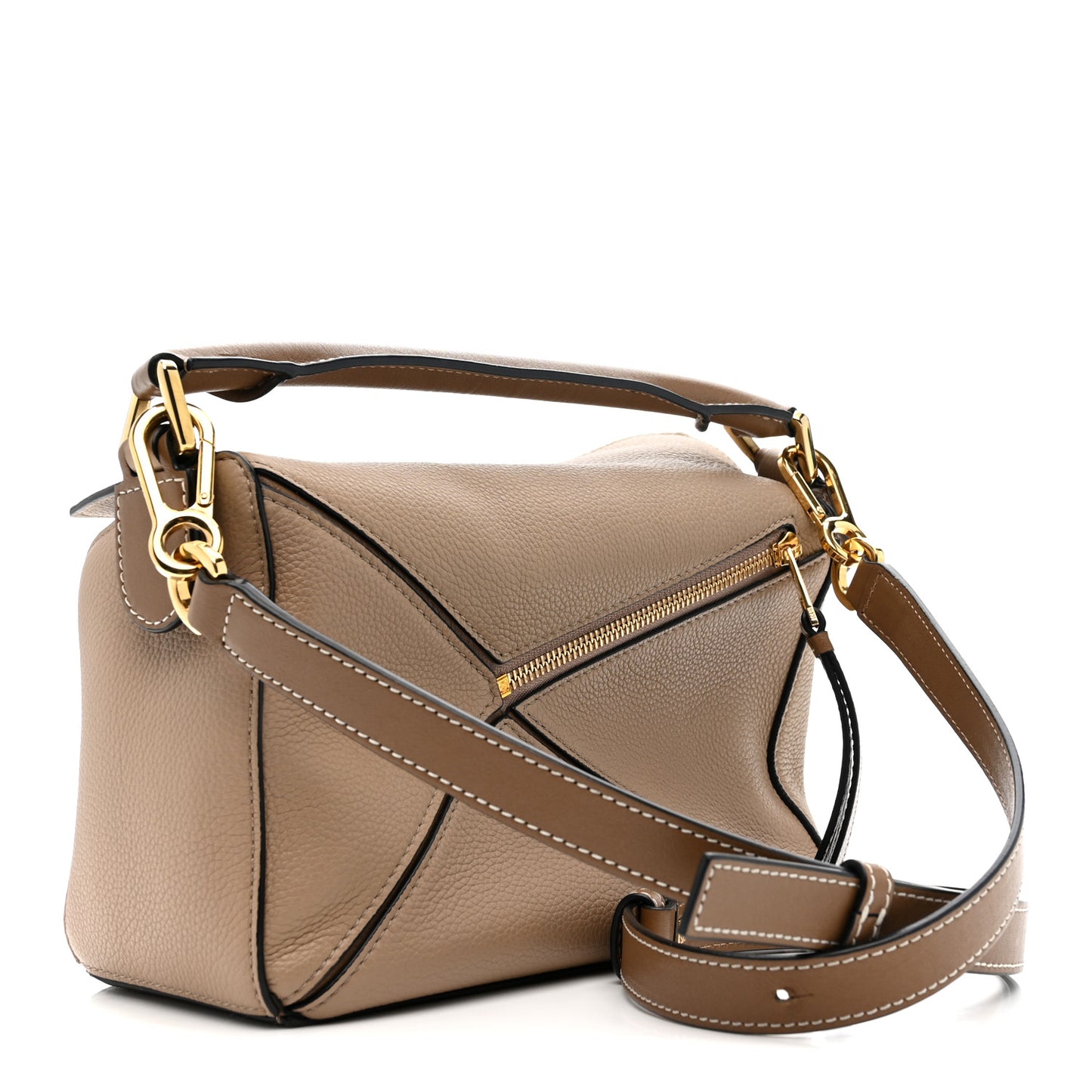 Grained Calfskin Small Puzzle Bag Sand Mink