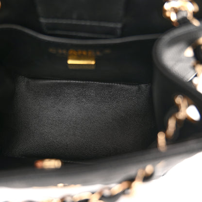 Chanel Caviar Quilted Mini Bucket Bag Black 5 of 10