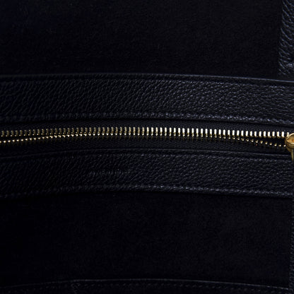 Celine Soft Grained Calfskin Small Belt Cabas Phantom Black 8 of 10