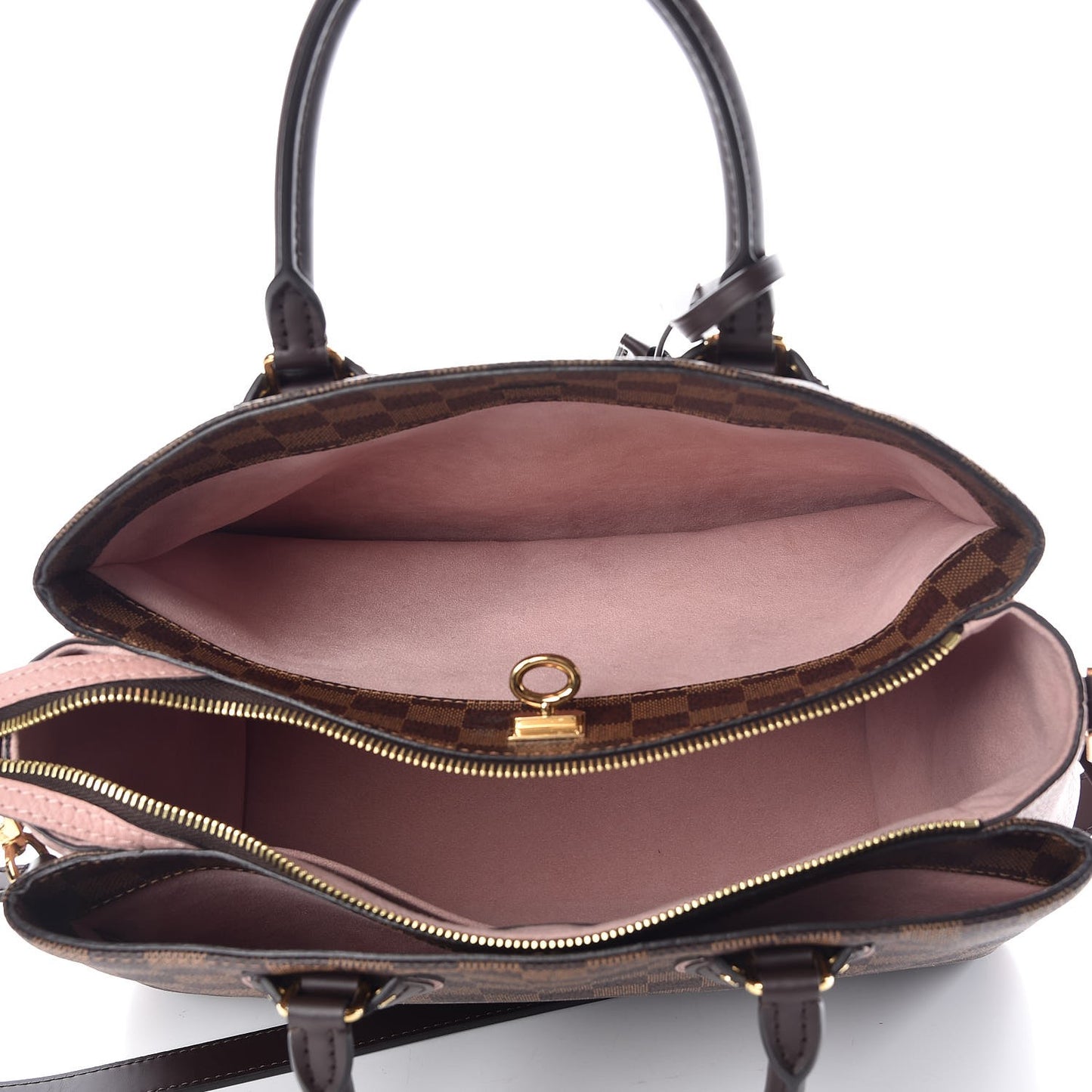 Cuir Taurillon Damier Ebene Normandy Magnolia