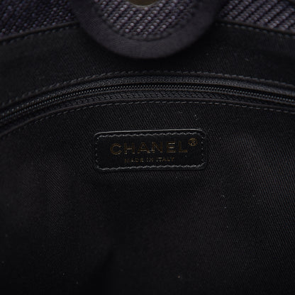 Chanel Mixed Fibers Calfskin Small Deauville Tote Black 5 of 9