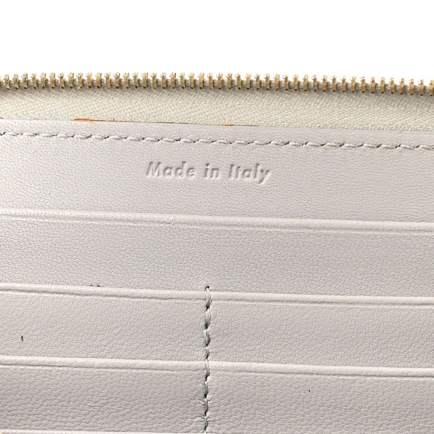 Lambskin Large Zip Around Multifunction Wallet Grey
