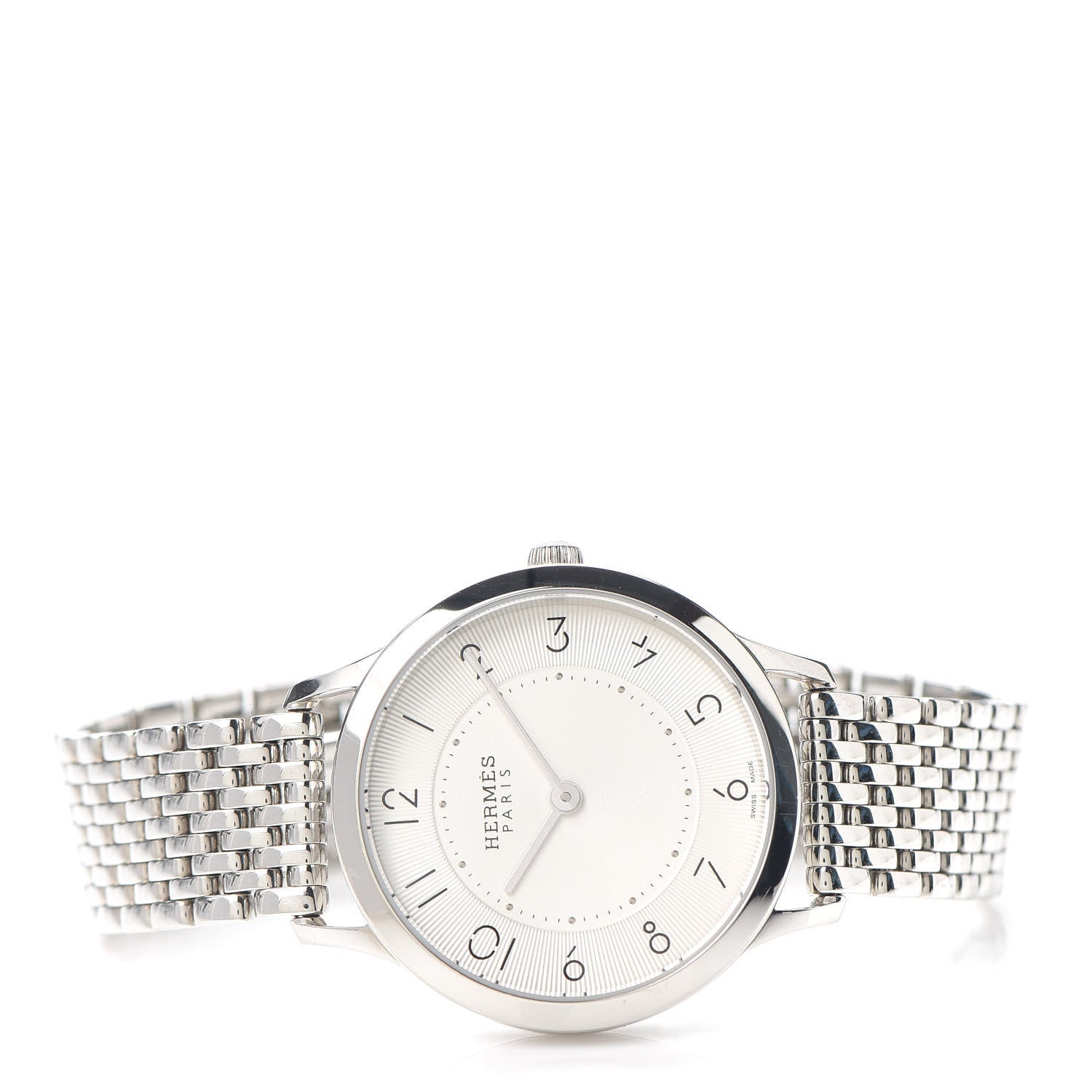 Hermes Stainless Steel 32mm Slim d'Quartz Watch Silver 2 of 5