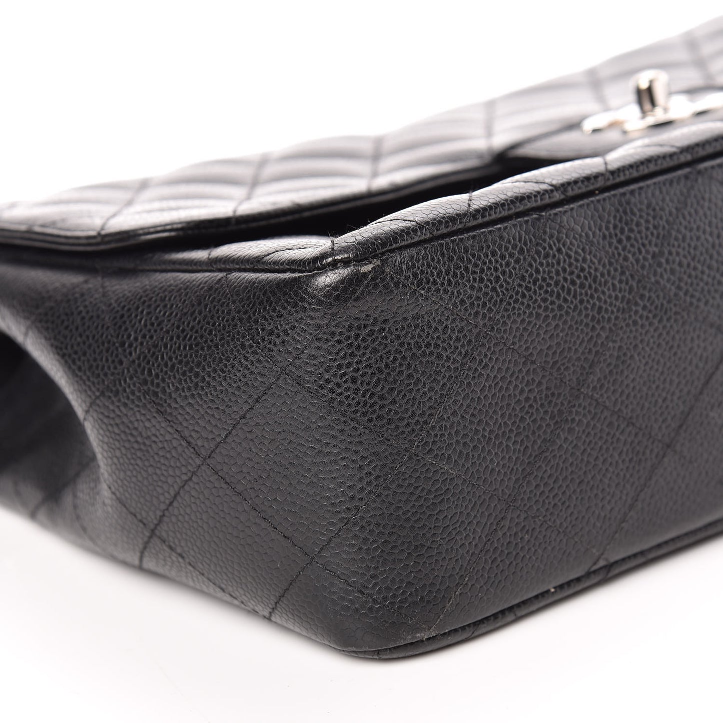 Caviar Quilted Jumbo Single Flap Black