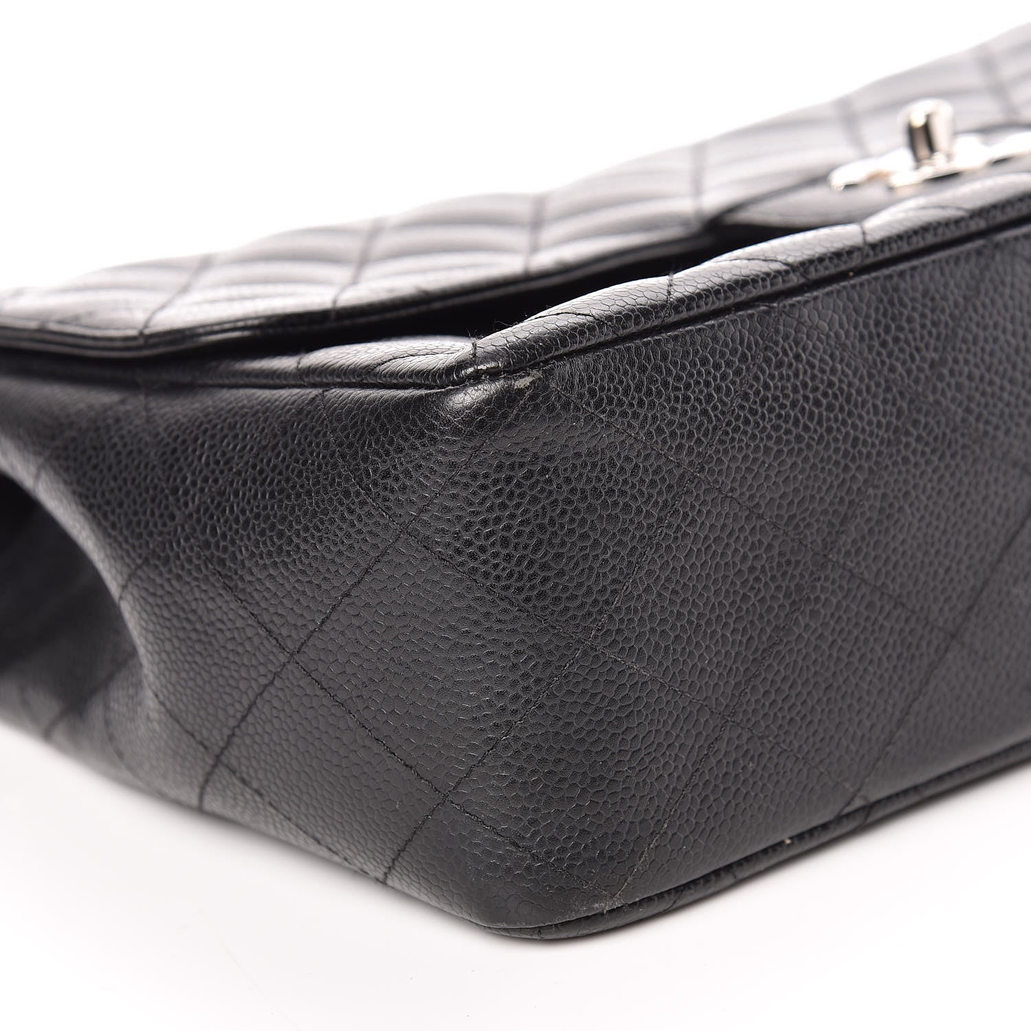 Chanel Caviar Quilted Jumbo Single Flap Black 7 of 11