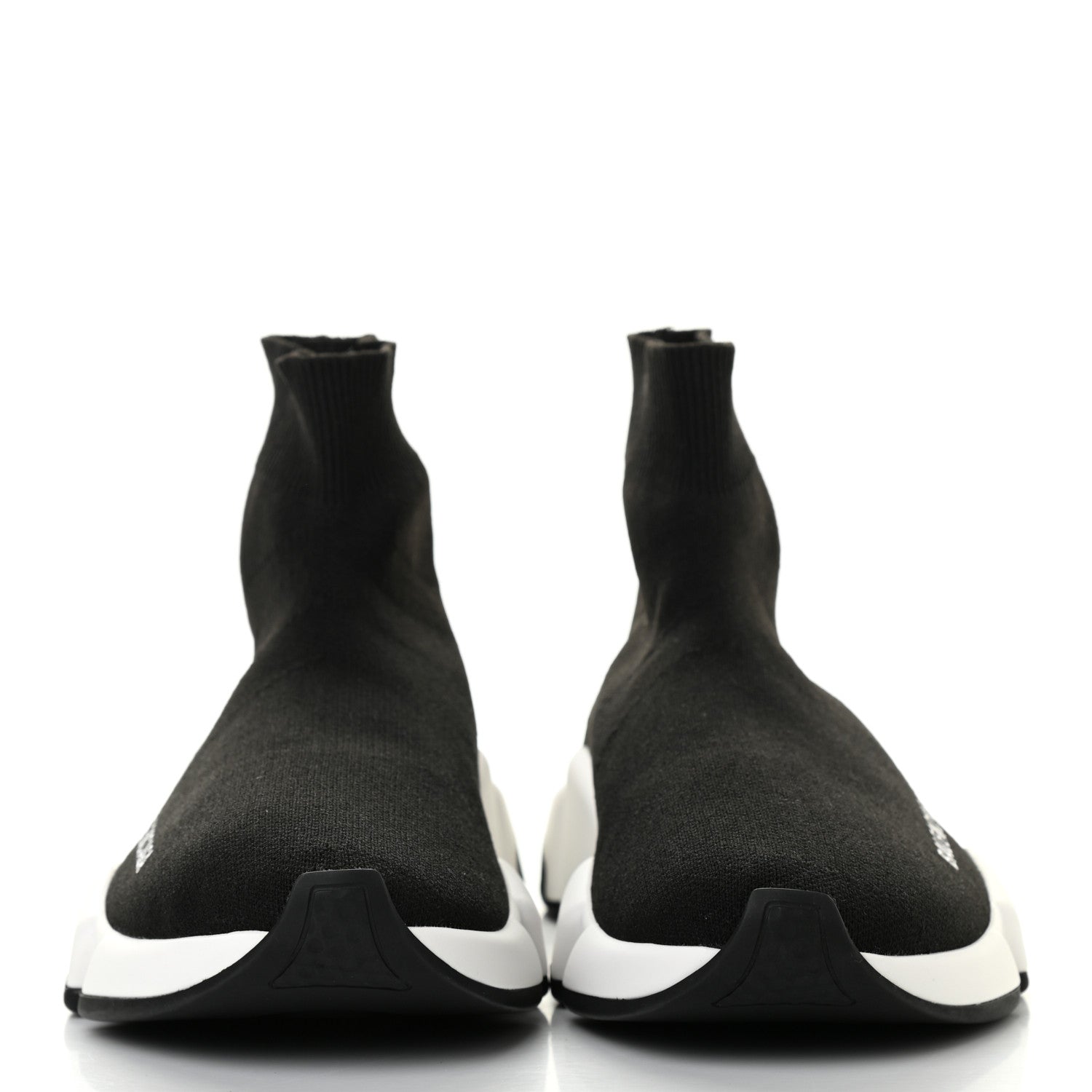 Balenciaga Neoprene Knit Womens Speed Sneakers 36 Black White 2 of 7