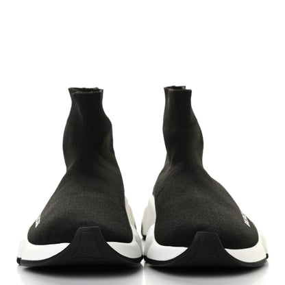 Balenciaga Neoprene Knit Womens Speed Sneakers 36 Black White 2 of 7