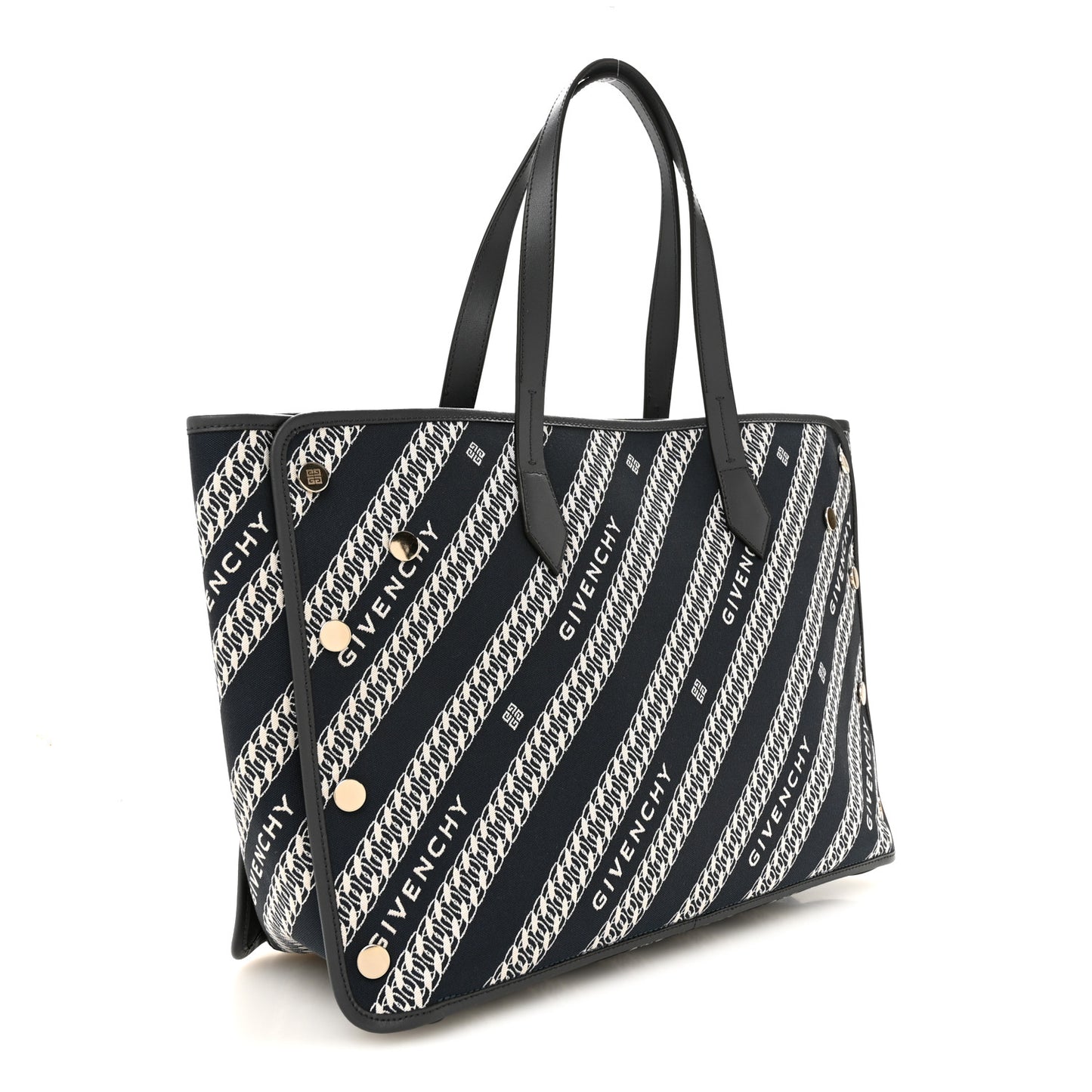 Canvas Jacquard Medium Bond Tote Oil Blue