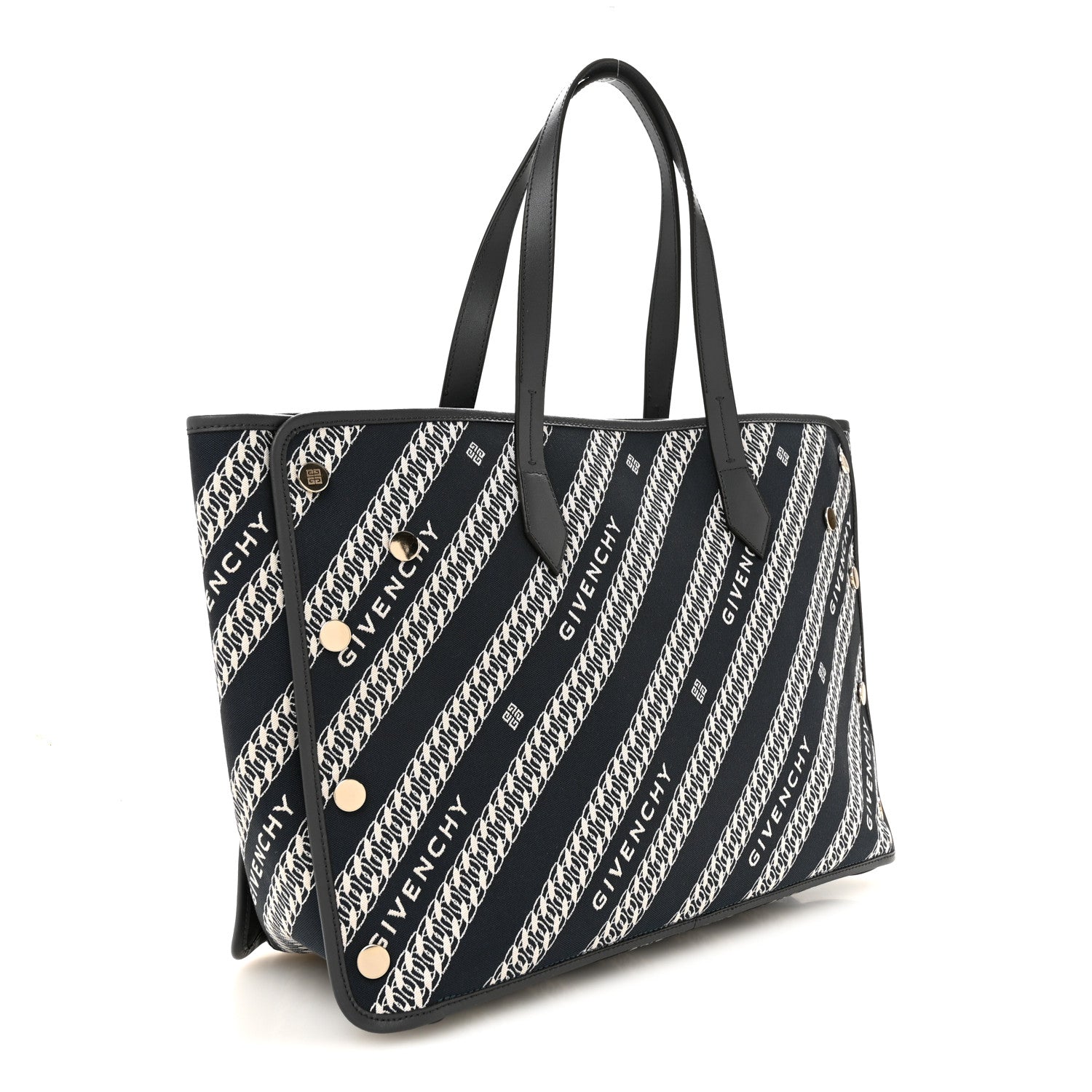 Givenchy Canvas Jacquard Medium Bond Tote Oil Blue 4 of 11