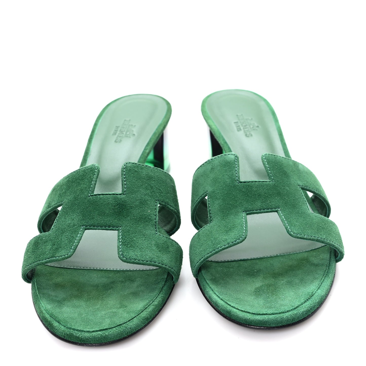 Suede Goatskin Oasis Sandals 39.5 Vert Electrique