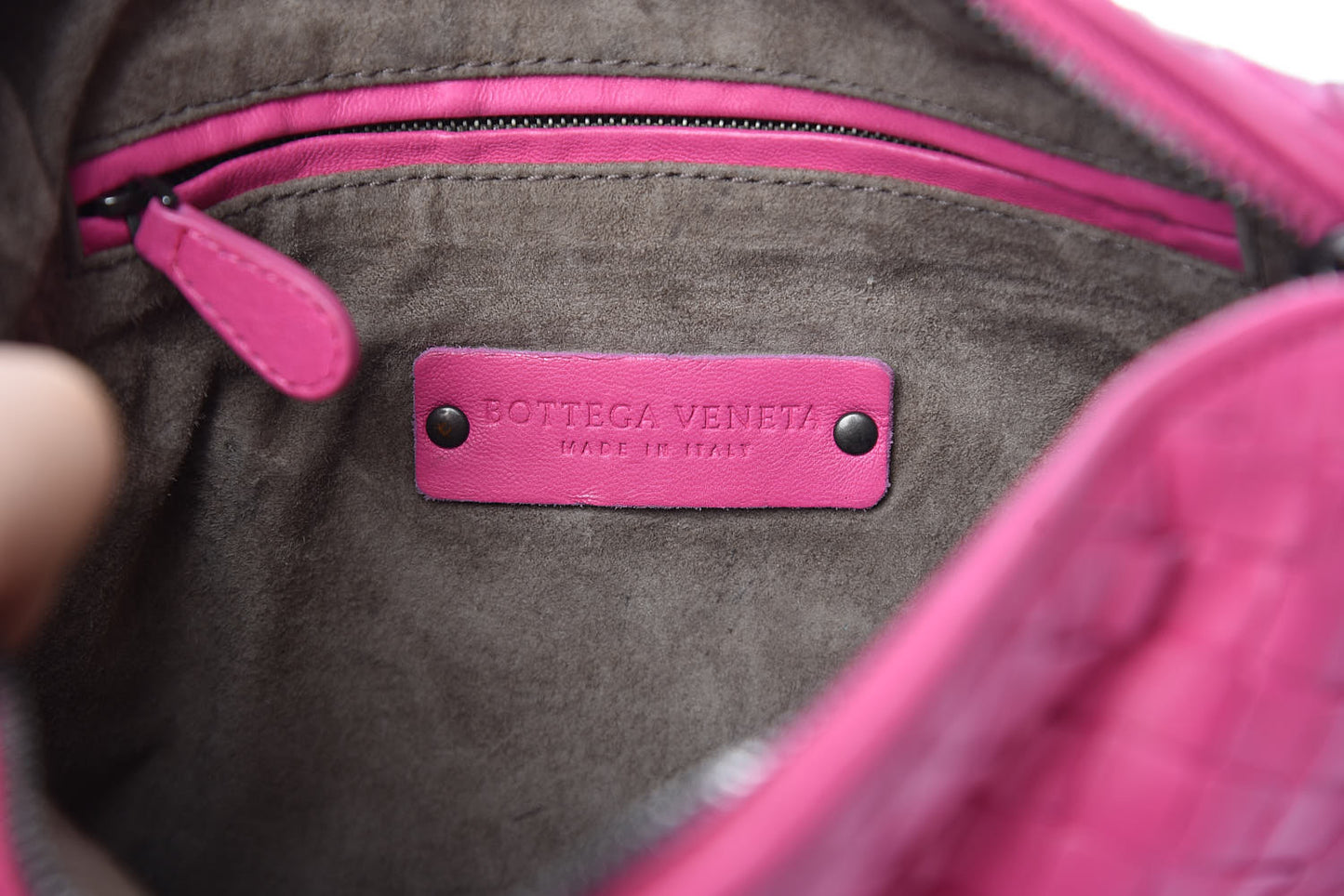 Nappa Intrecciato Nodini Bag Rosa Shock