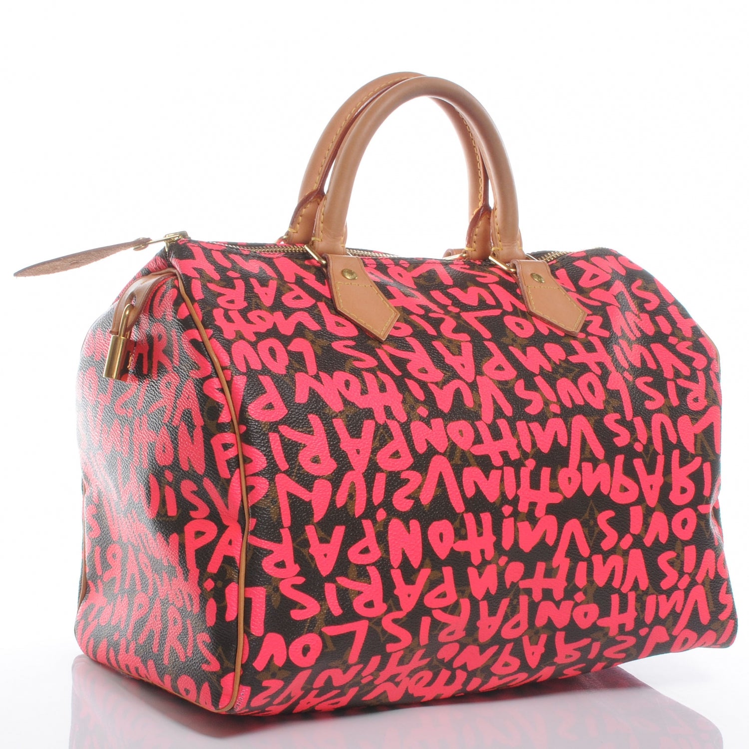 Louis Vuitton Monogram Graffiti Speedy 30 Fuchsia 3 of 7