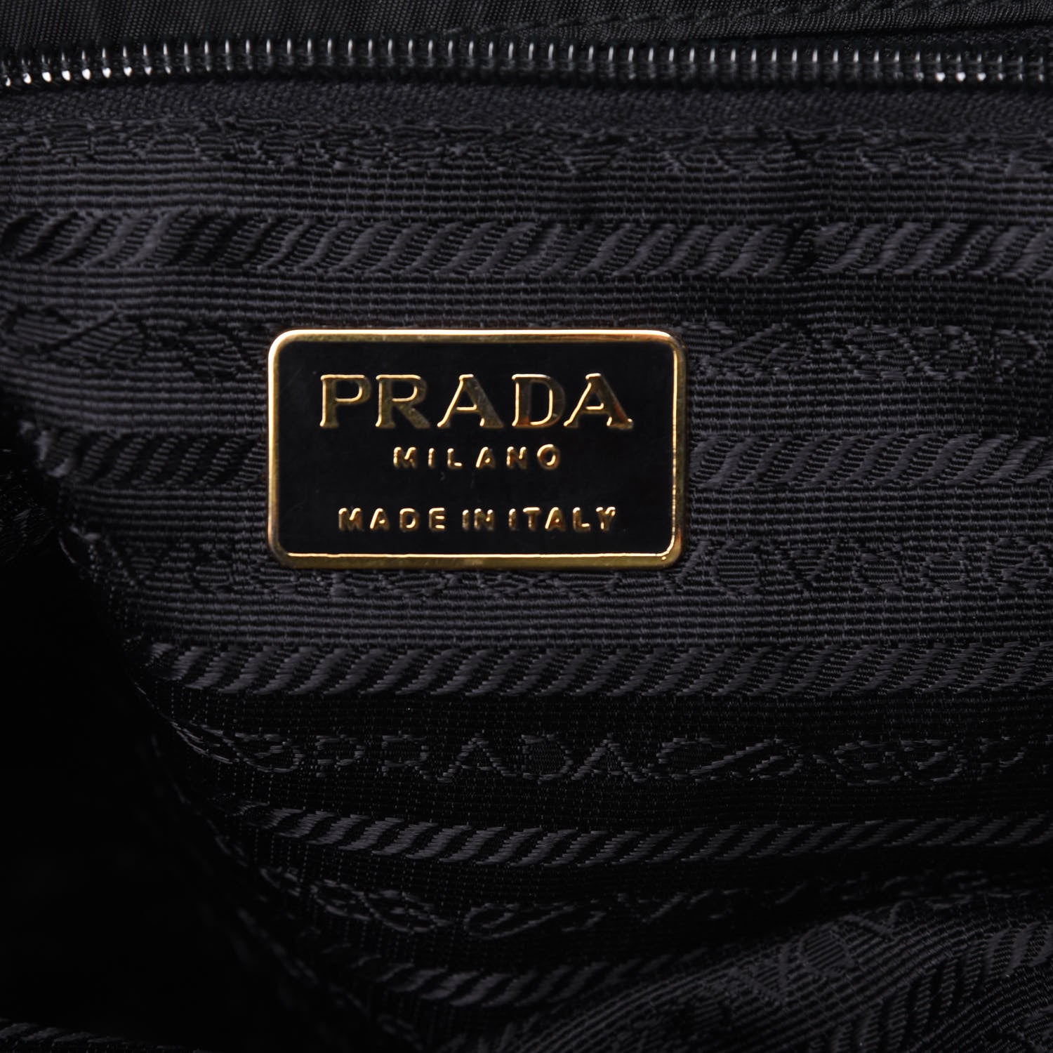 Prada Nylon Tessuto Acciaio Chain Shoulder Bag Black 6 of 12