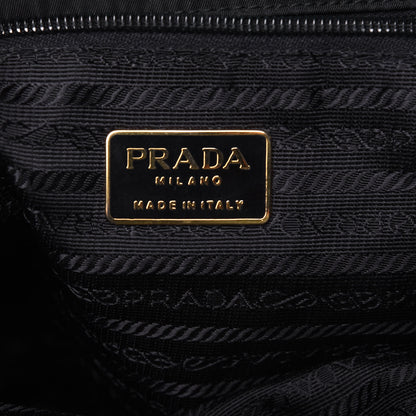 Prada Nylon Tessuto Acciaio Chain Shoulder Bag Black 6 of 12