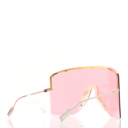 Gucci Metal Studded Shield Sunglasses GG1244S Pink 4 of 9