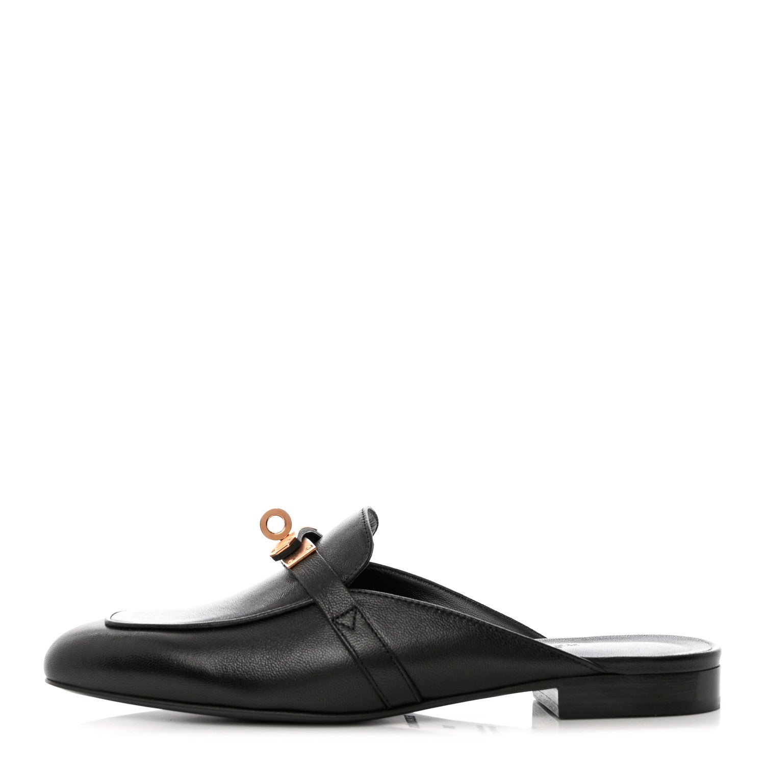 Hermes Goatskin Oz Mules 36 Black 1 of 7