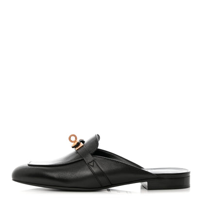 Hermes Goatskin Oz Mules 36 Black 1 of 7