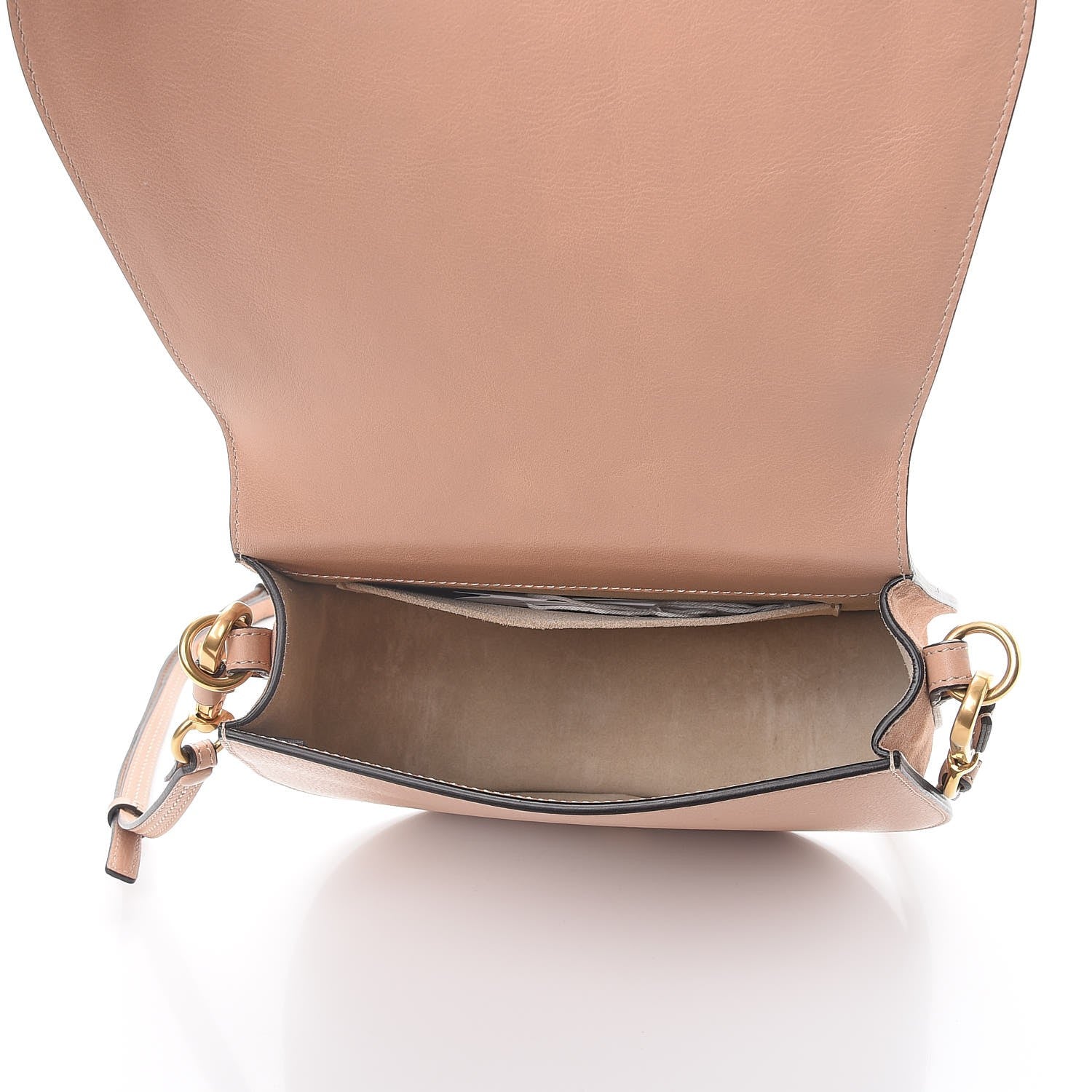 Chloe Calfskin Suede Medium Nile Bracelet Bag Biscotti Beige 5 of 7