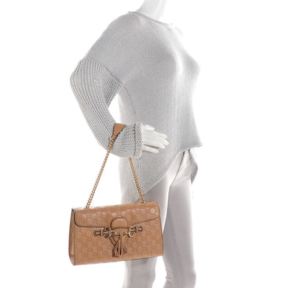 Gucci Guccissima Medium Emily Chain Shoulder Bag Camelia 2 of 8