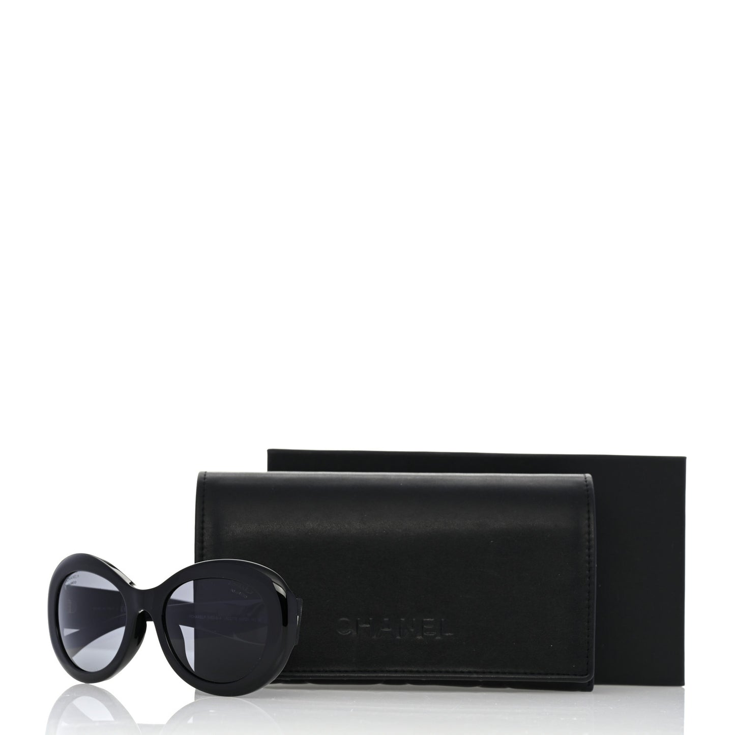 Acetate Polarized Oval CC Sunglasses 5469-B-A
