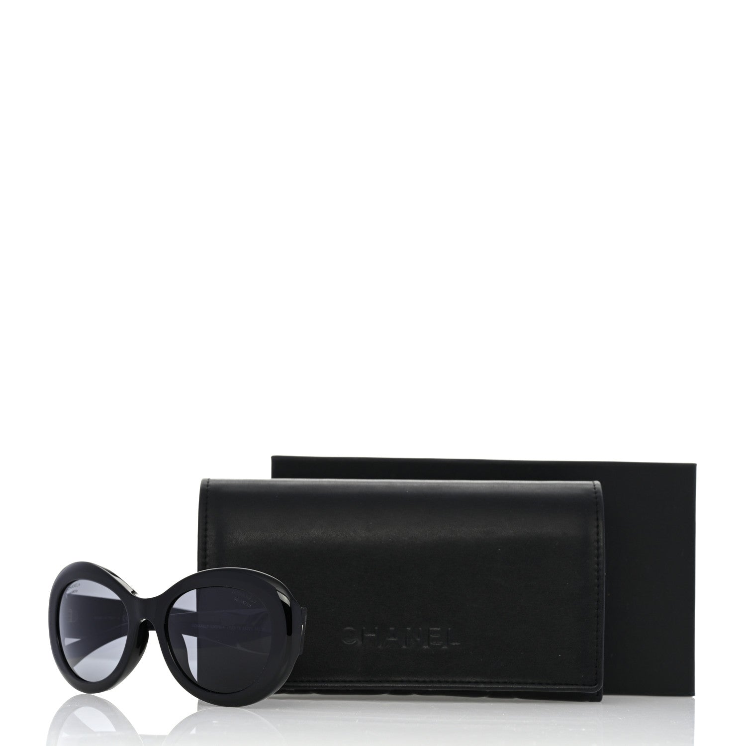 Chanel Acetate Polarized Oval CC Sunglasses 5469-B-A 8 of 8